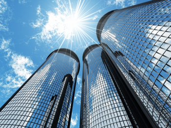Skyscrapers sun buildings.jpg